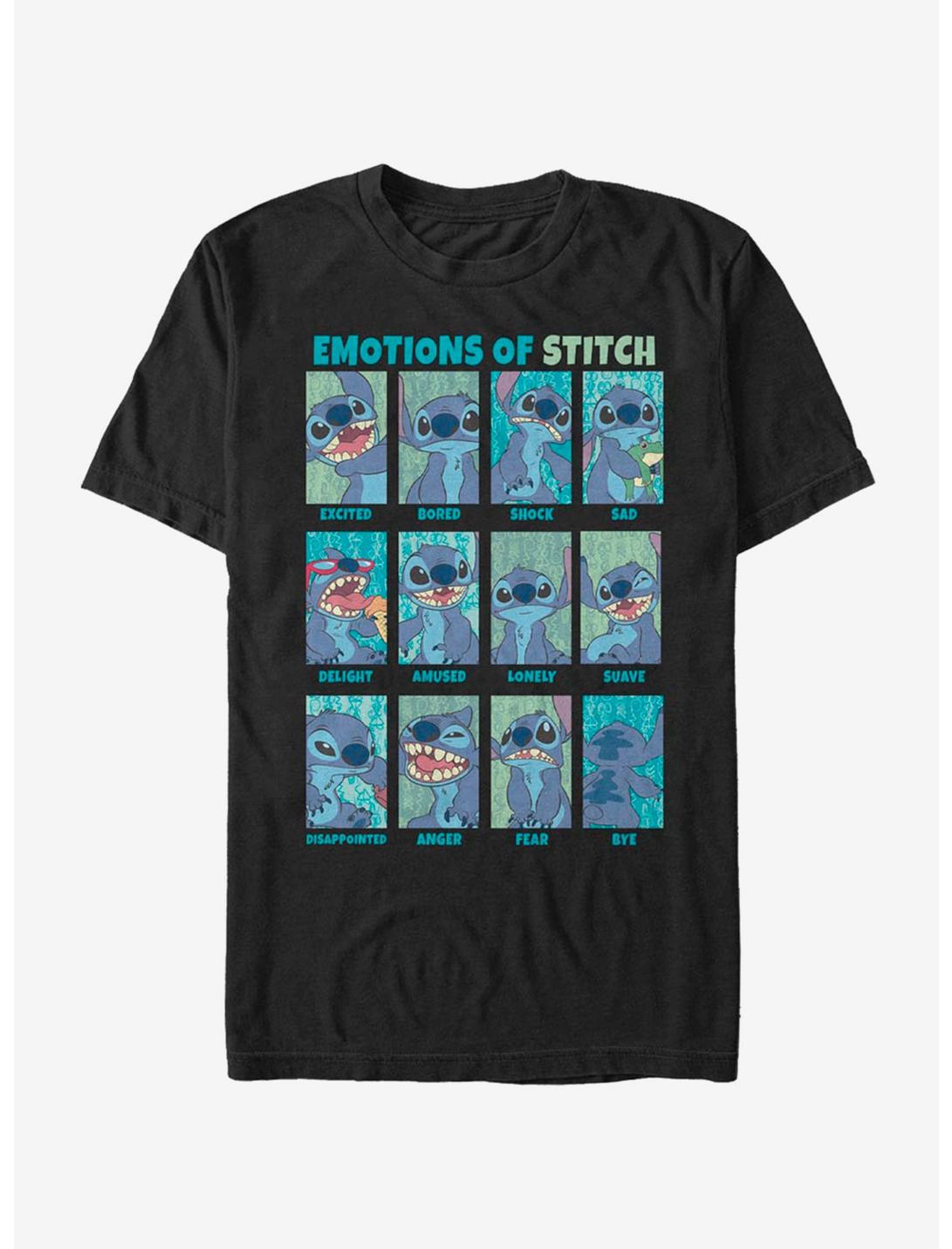 Disney Lilo And Stitch Emotion T-Shirt, BLACK, hi-res