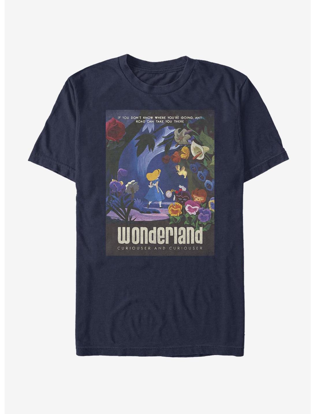 Disney Alice In Wonderland Curiouser T-Shirt, NAVY, hi-res