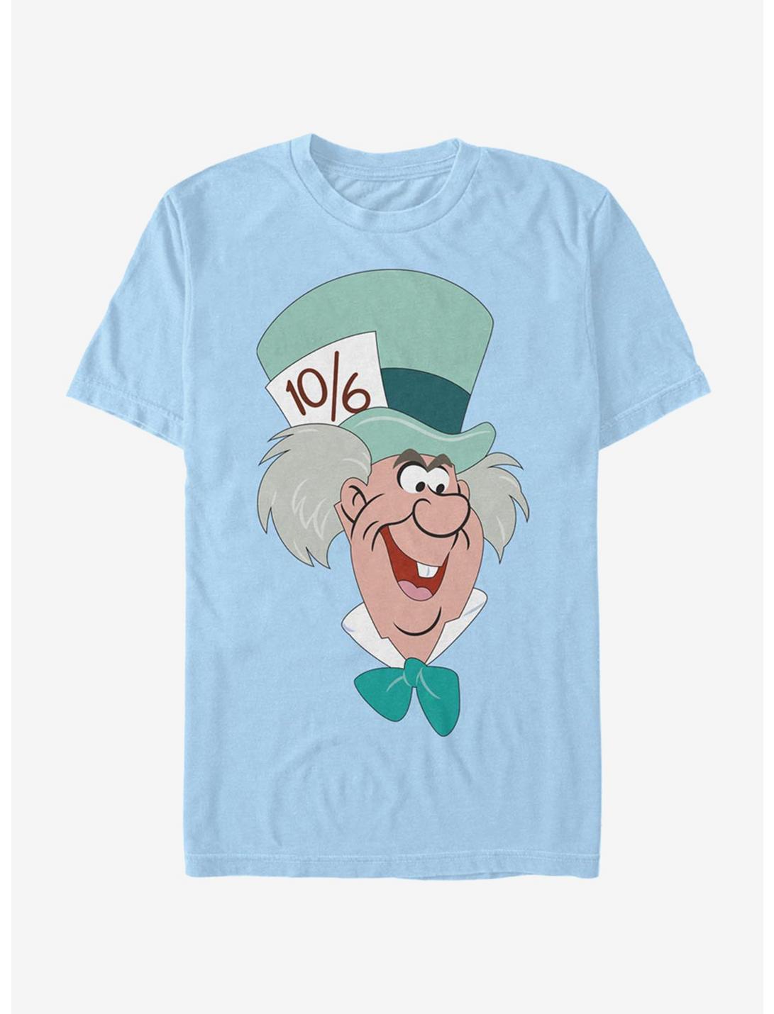 Disney Alice In Wonderland Mad Hatter Big Face T-Shirt, LT BLUE, hi-res