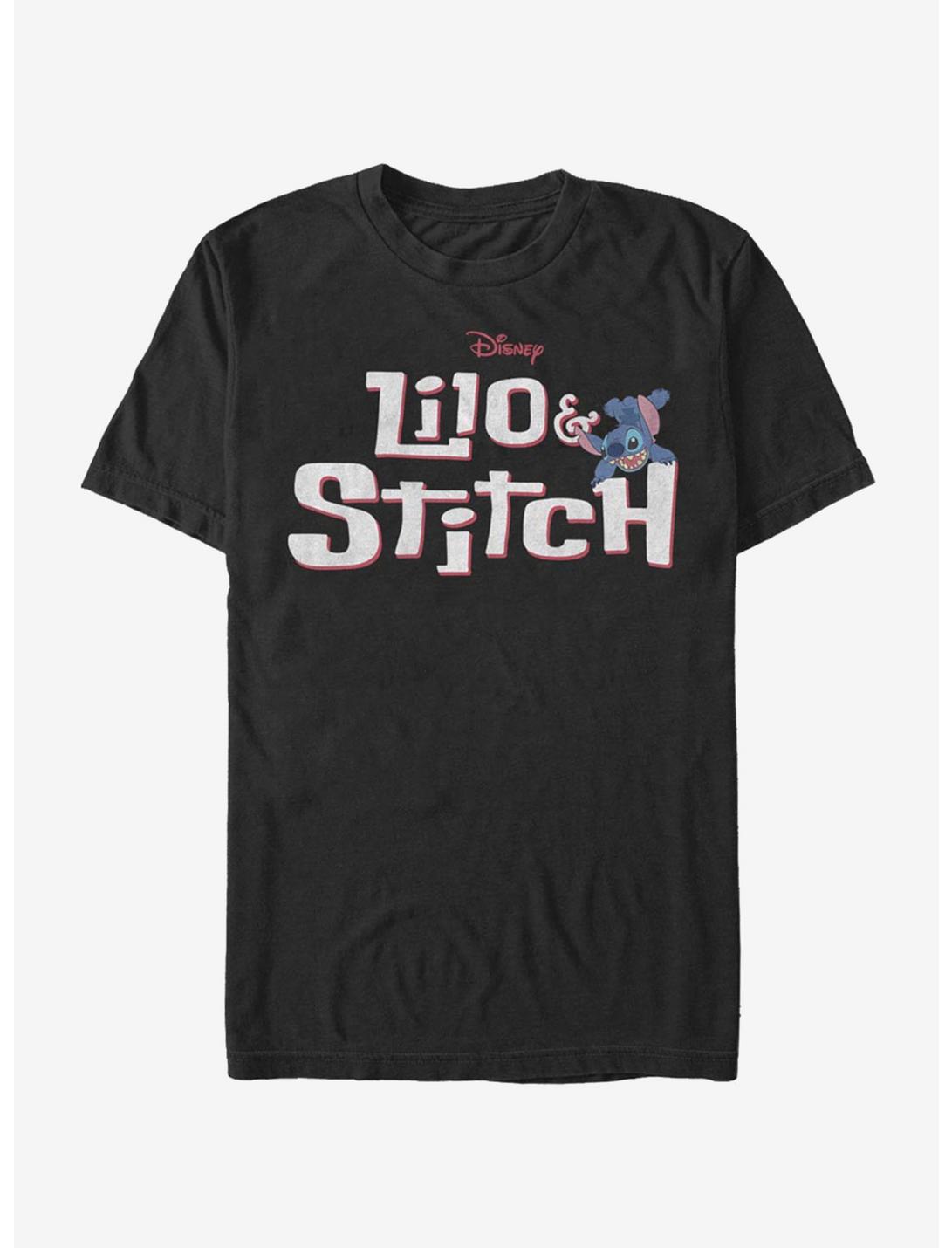 Disney Lilo And Stitch Classic Logo T-Shirt, BLACK, hi-res