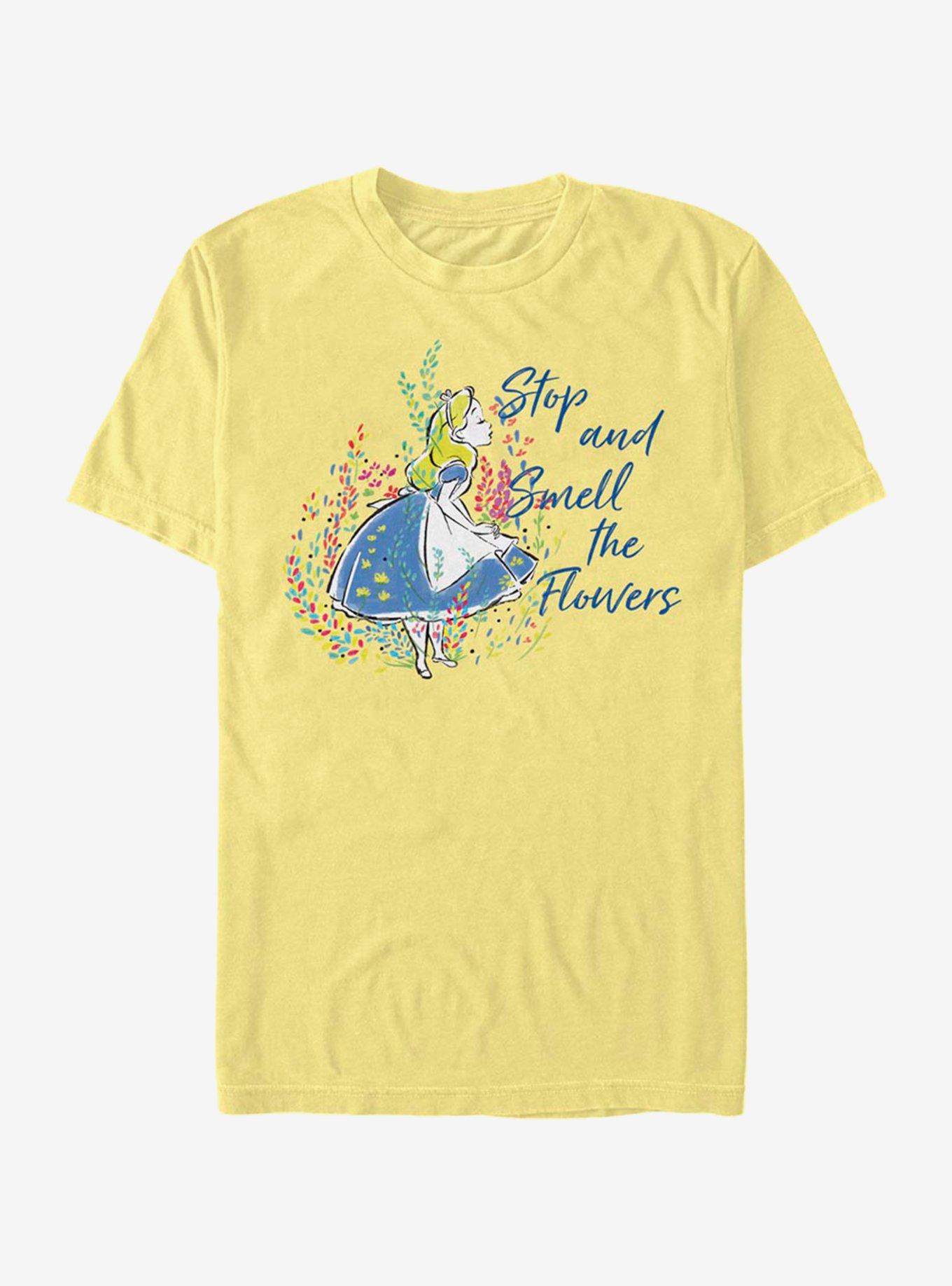Disney Alice In Wonderland Smell The Flowers T-Shirt, , hi-res
