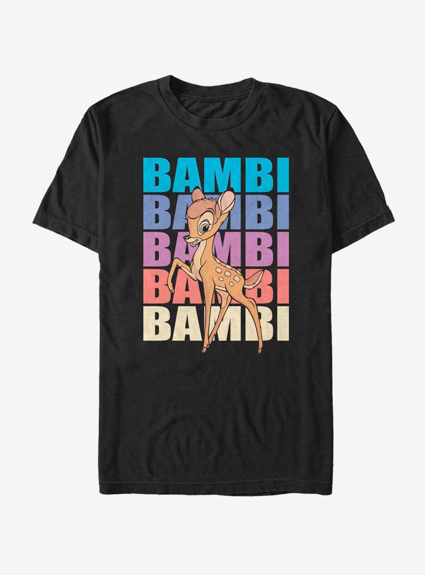 Disney Bambi Name Stacked T-Shirt, BLACK, hi-res