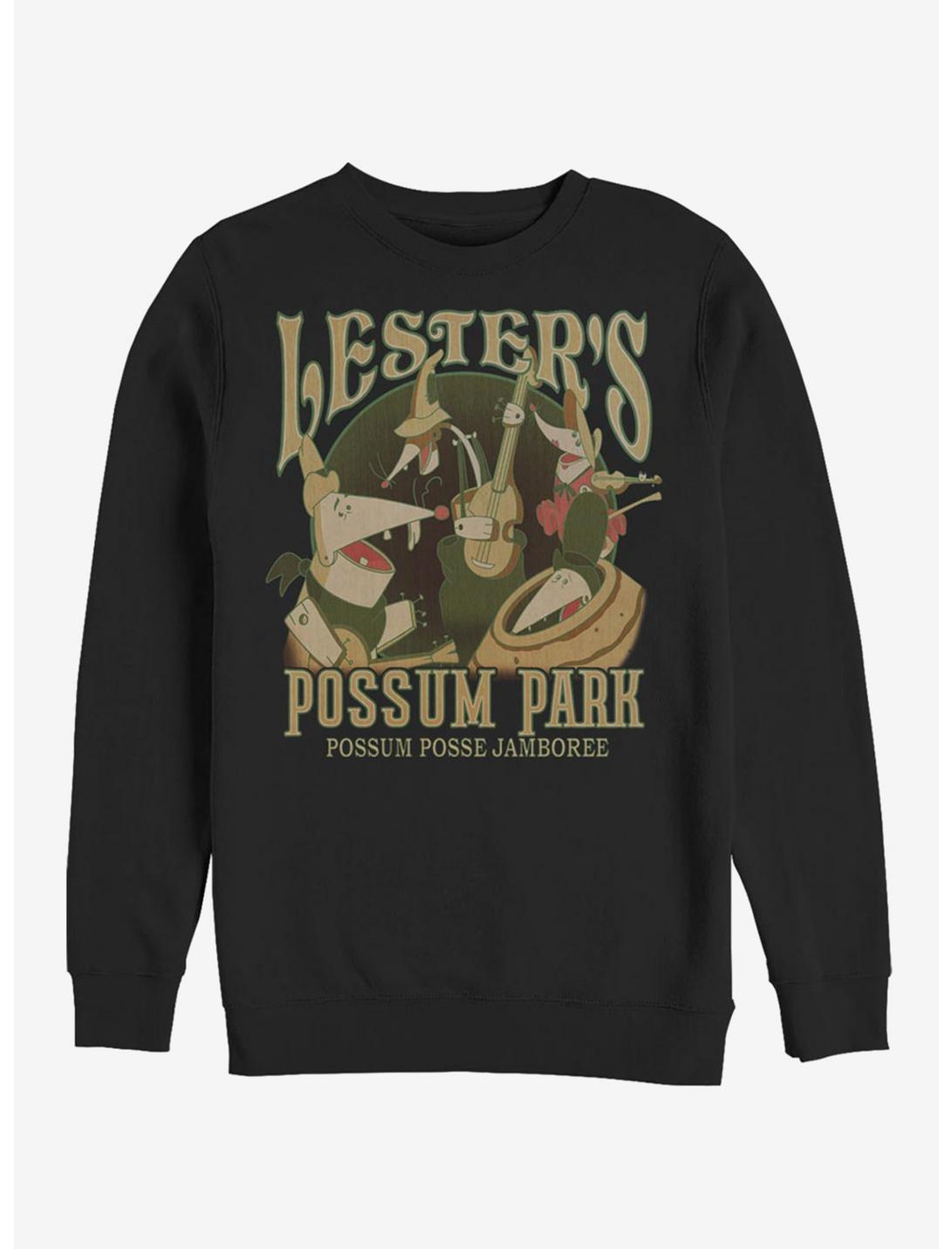 Disney The Goofy Movie Lesters Possum Park Sweatshirt, BLACK, hi-res