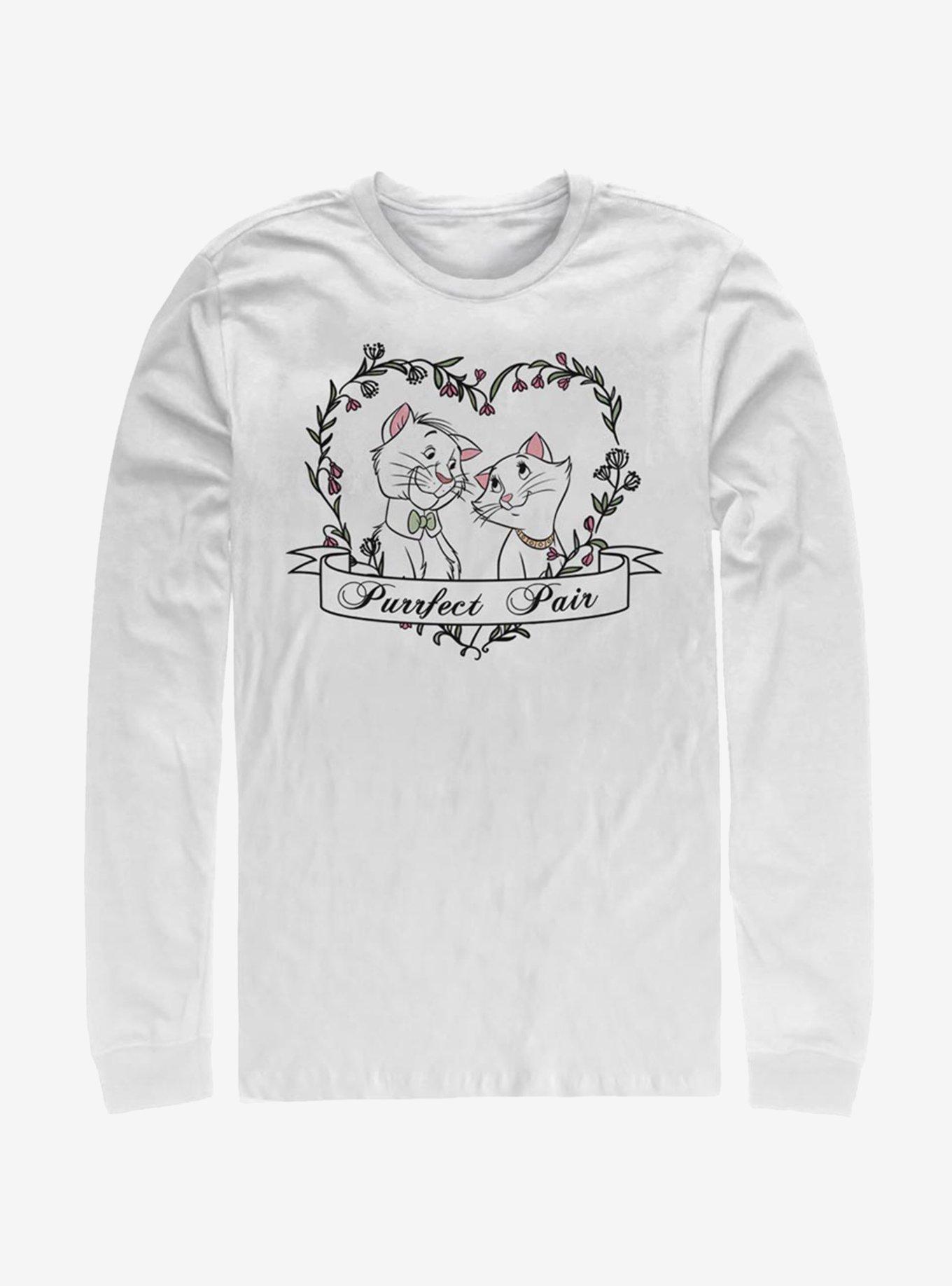 Disney The Aristocats Duchess And O'Malley Purrfect Long-Sleeve T-Shirt, WHITE, hi-res