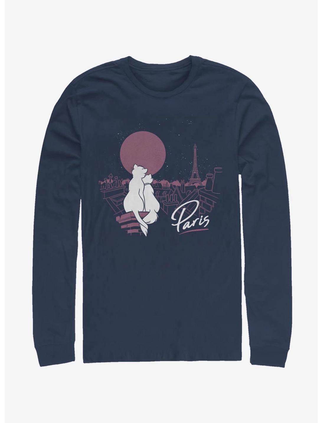 Disney The Aristocats Together In Paris Long-Sleeve T-Shirt, NAVY, hi-res