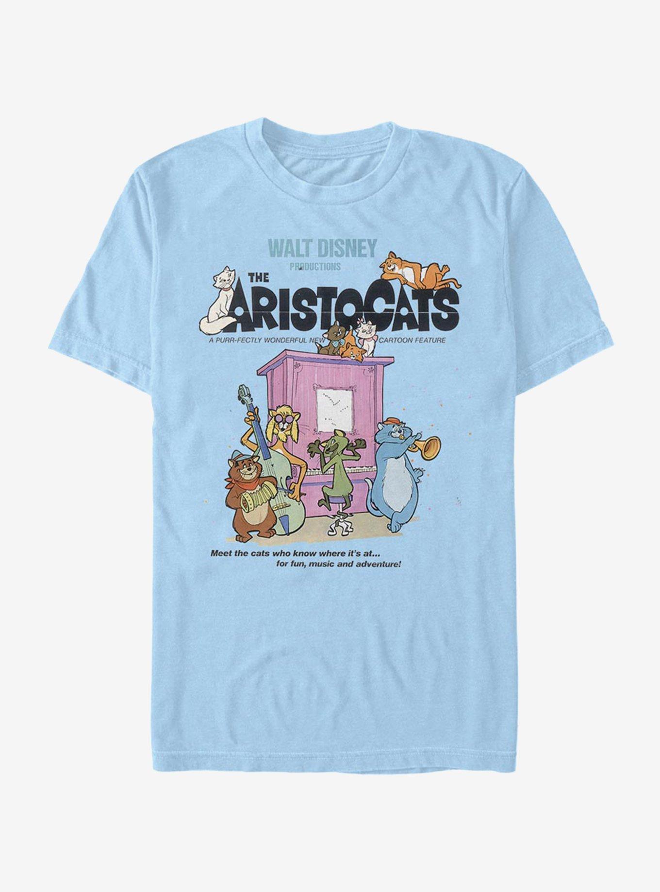 Disney The Aristocats Classic Poster T-Shirt, LT BLUE, hi-res