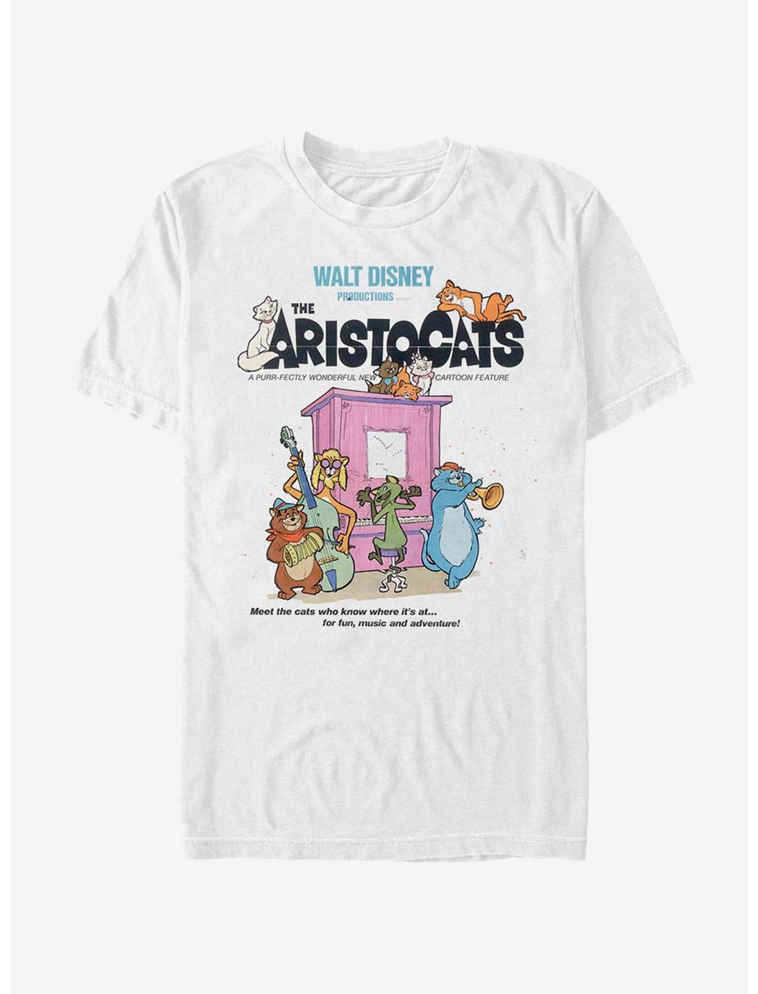 Disney The Aristocats Classic Poster T-Shirt, WHITE, hi-res