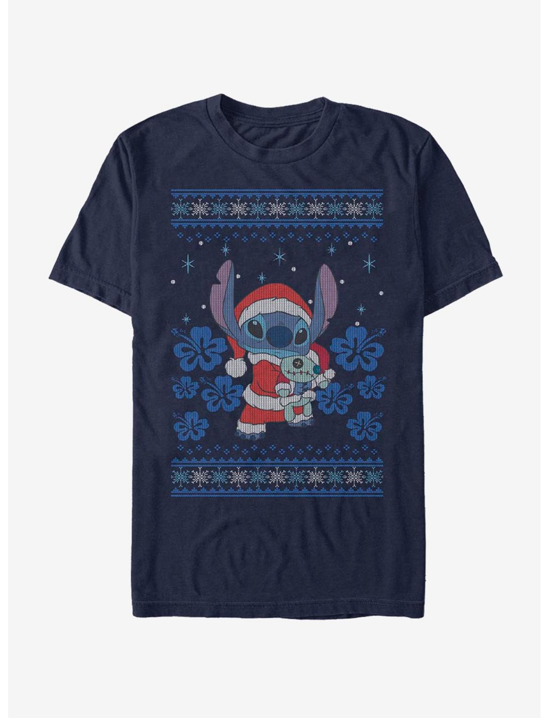Disney Lilo And Stitch Holiday Stitch T-Shirt, NAVY, hi-res