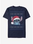 Disney Lilo And Stitch Holiday Stitch Santa Hat T-Shirt, NAVY, hi-res
