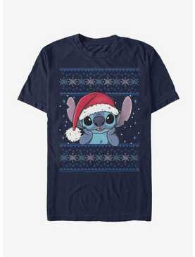 Disney Lilo And Stitch Holiday Stitch Santa Hat T-Shirt, , hi-res