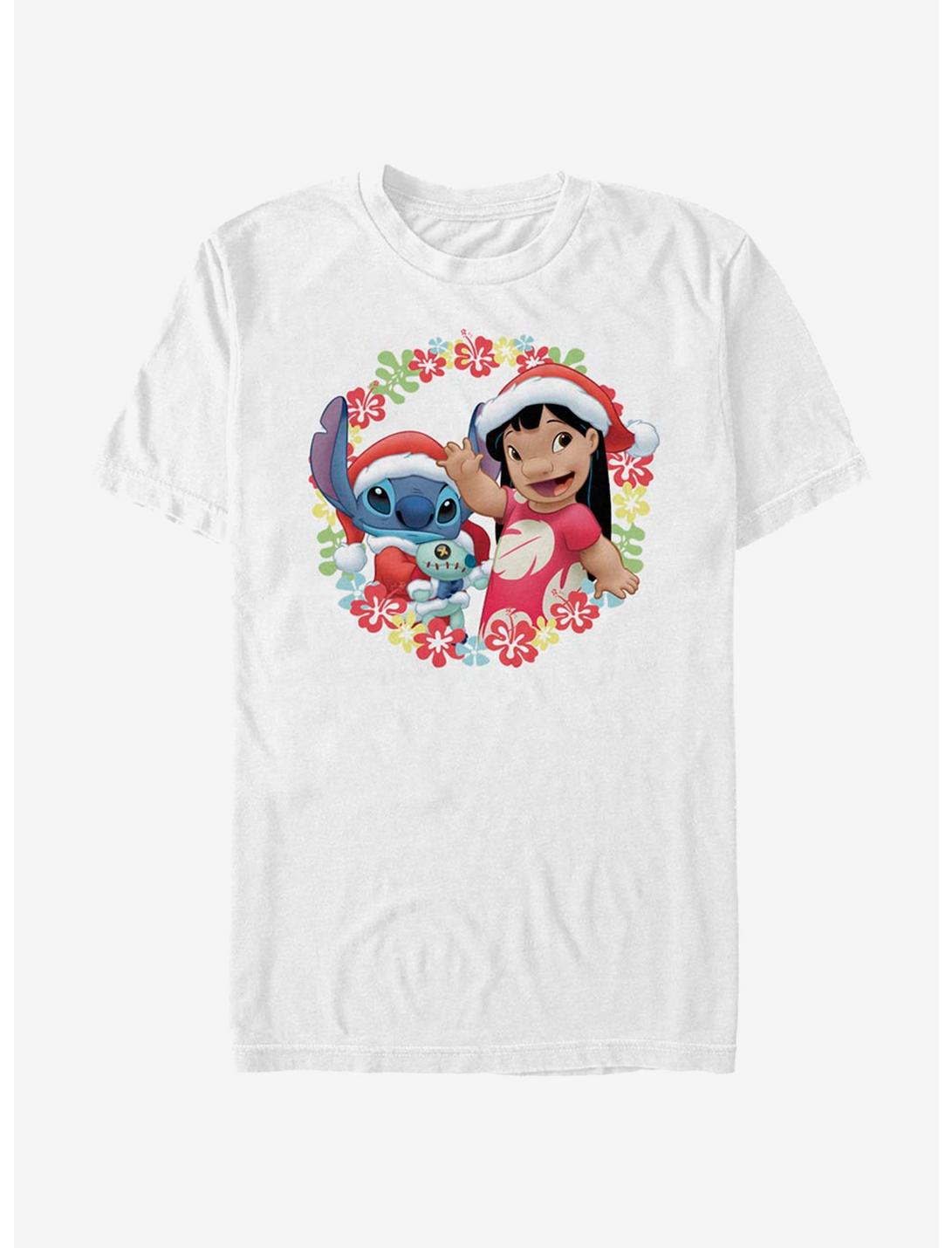 Disney Lilo And Stitch Holiday T-Shirt, WHITE, hi-res