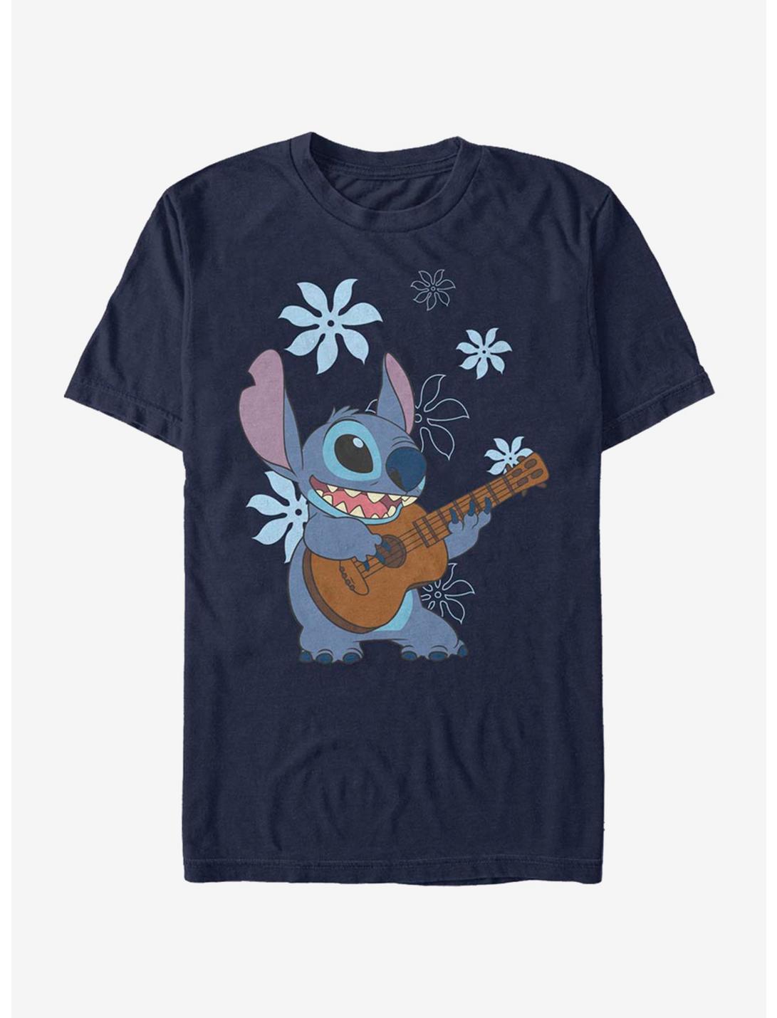 Disney Lilo And Stitch Flowers T-Shirt, NAVY, hi-res
