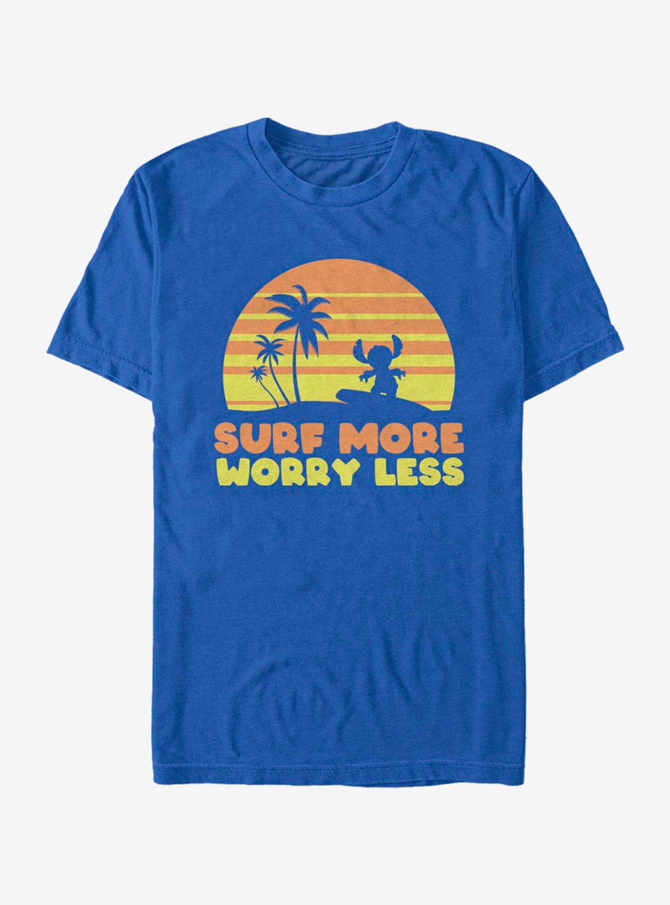 Disney Lilo And Stitch Surf More Worry Less T-Shirt, , hi-res