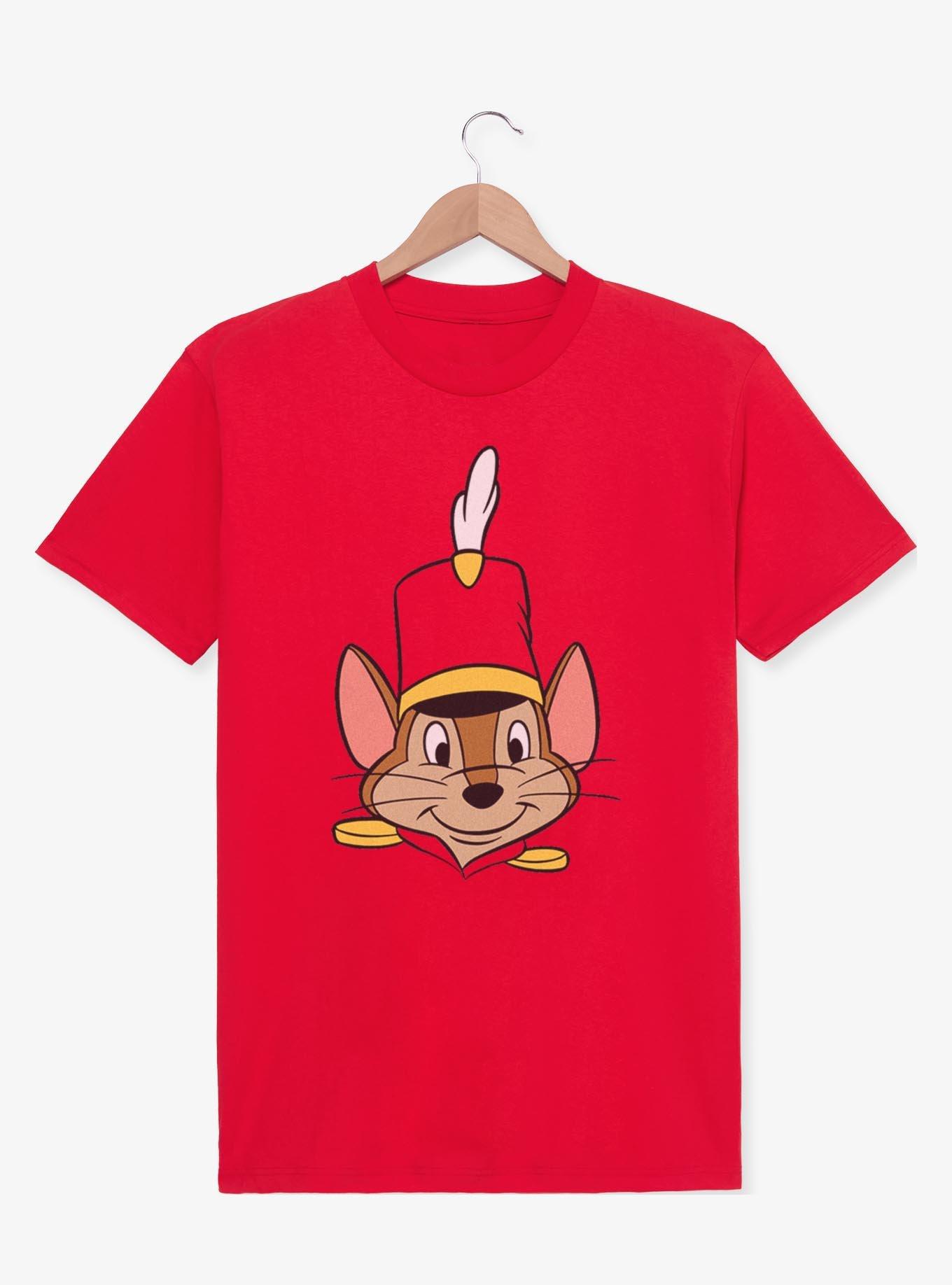 Disney Dumbo Timothy Big Face T-Shirt - RED | BoxLunch