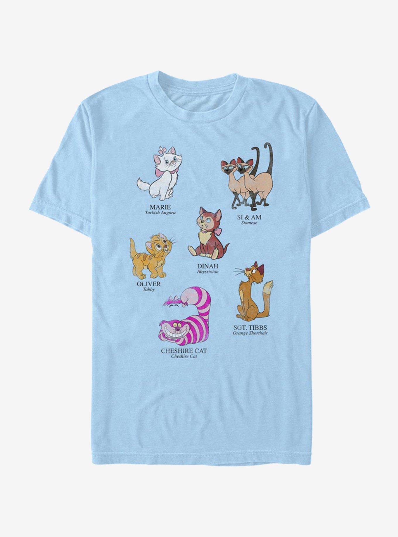 Blue hot sale cat shirt