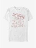Disney Lady And The Tramp Classic Line Art T-Shirt, WHITE, hi-res
