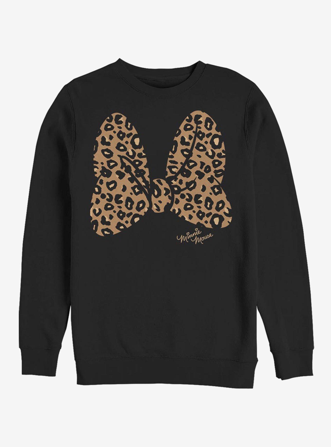 Disney Minnie Mouse Animal Print Bow Sweatshirt, , hi-res