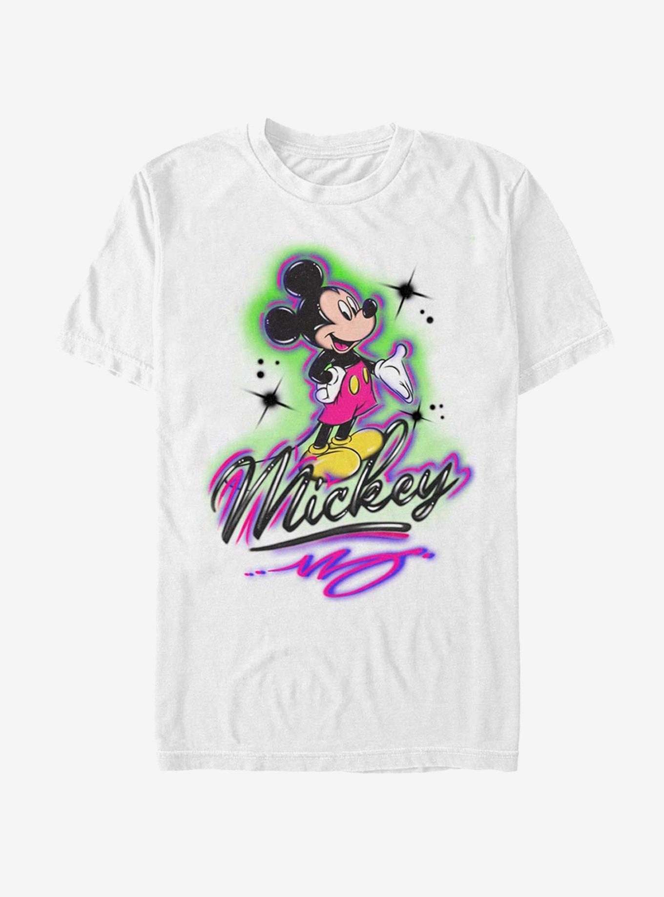 Disney Mickey Mouse Airbrush Mickey T-Shirt, WHITE, hi-res