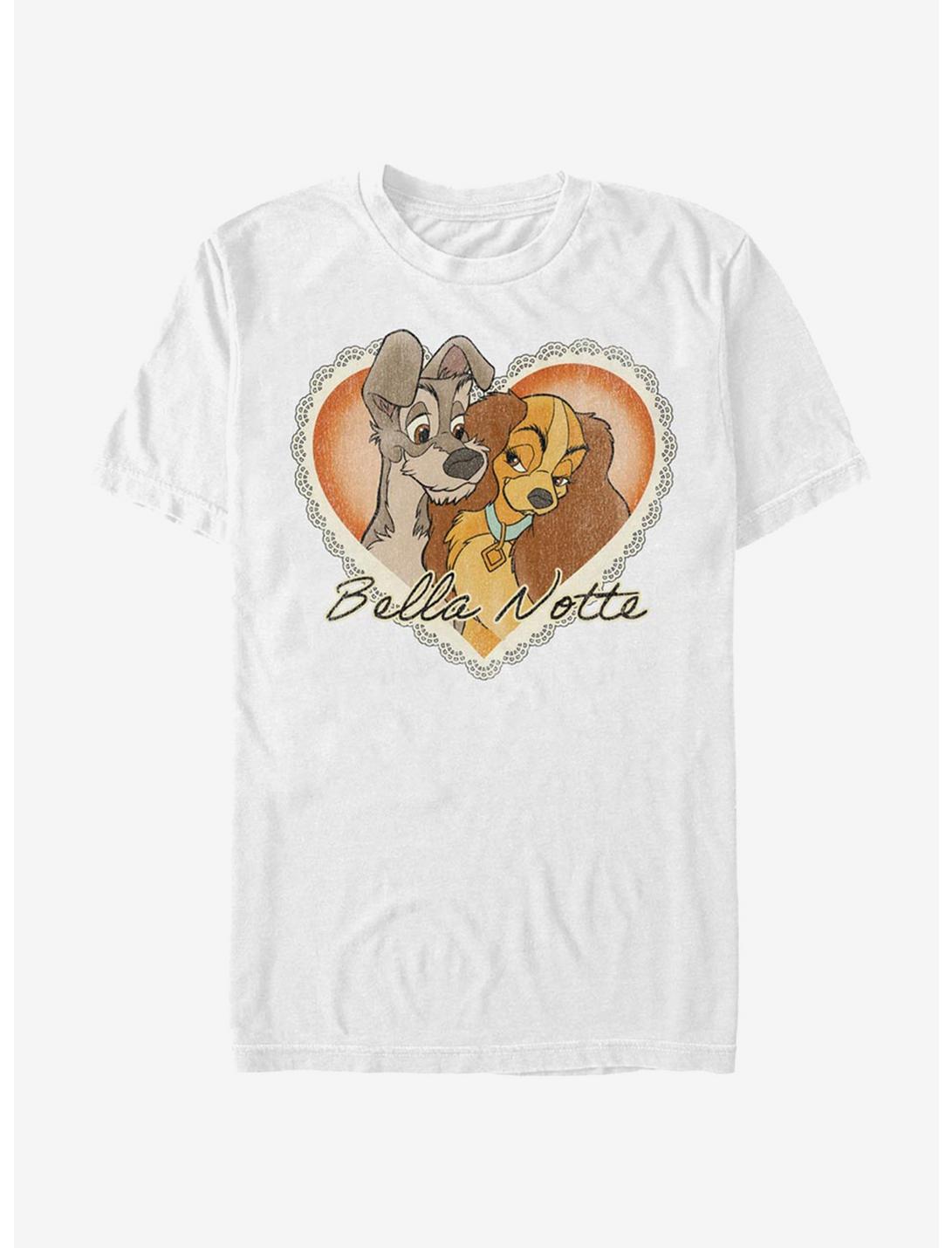 Disney Lady And The Tramp Vintage Valentine T-Shirt, WHITE, hi-res