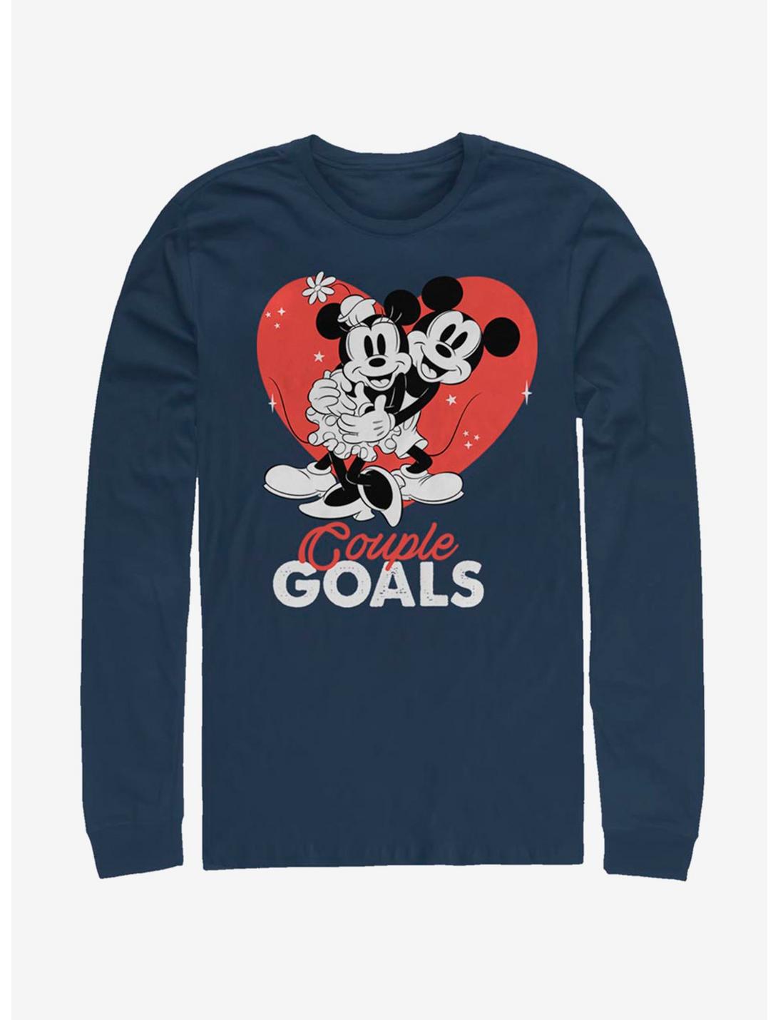 Disney Mickey Mouse Couple Goals Long-Sleeve T-Shirt, NAVY, hi-res
