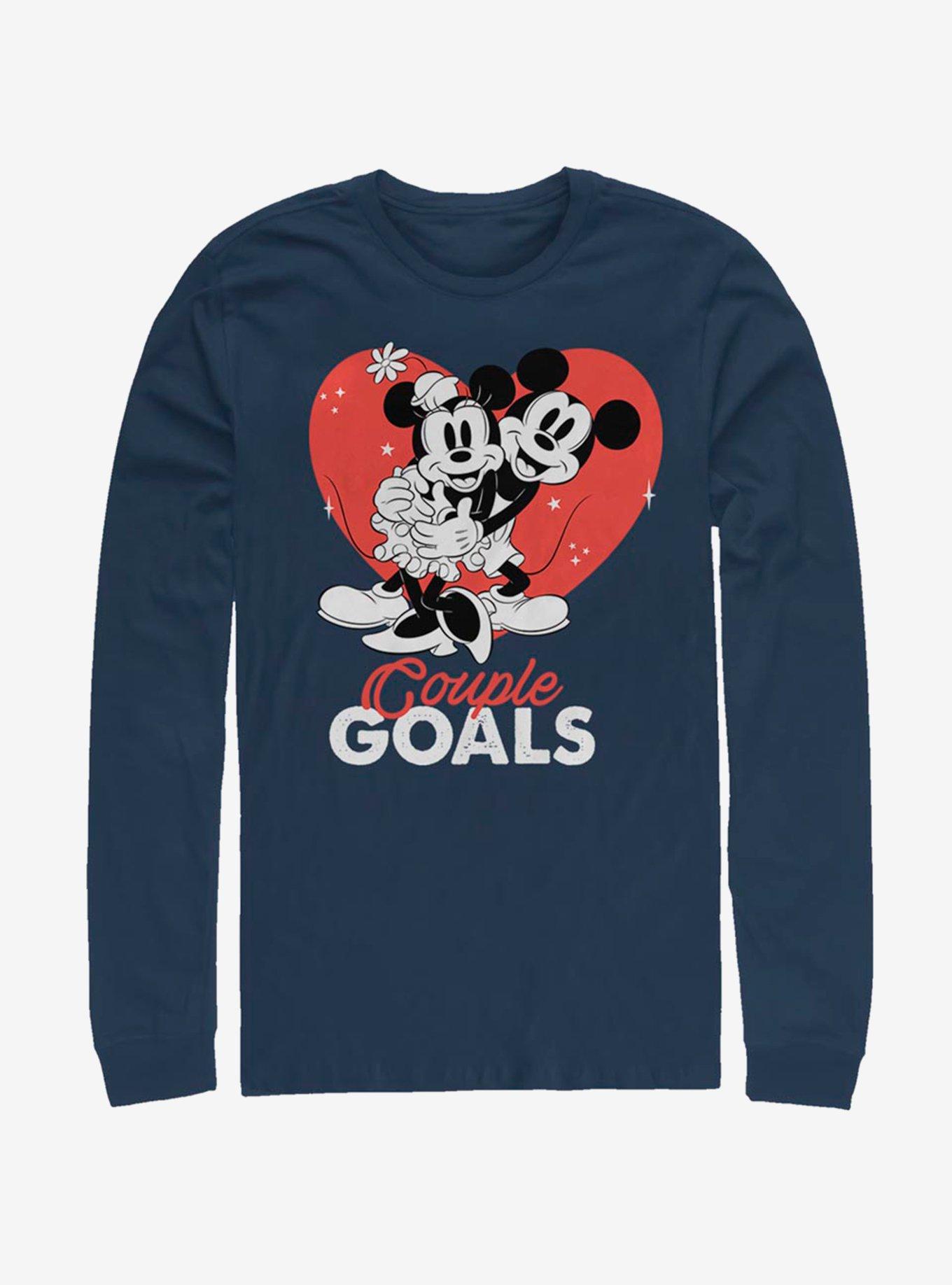 Disney Mickey Mouse Couple Goals Long-Sleeve T-Shirt, NAVY, hi-res