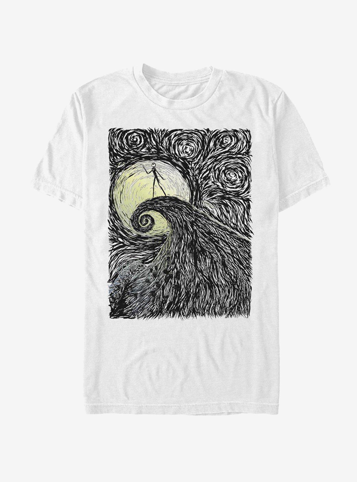 Disney The Nightmare Before Christmas Spiral Hill T-Shirt, WHITE, hi-res