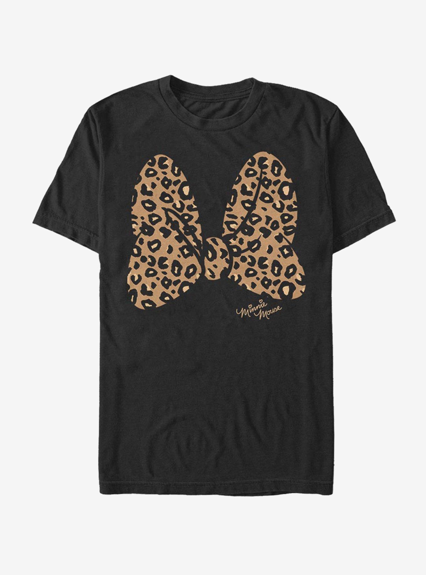 Disney Minnie Mouse Animal Print Bow T-Shirt, , hi-res