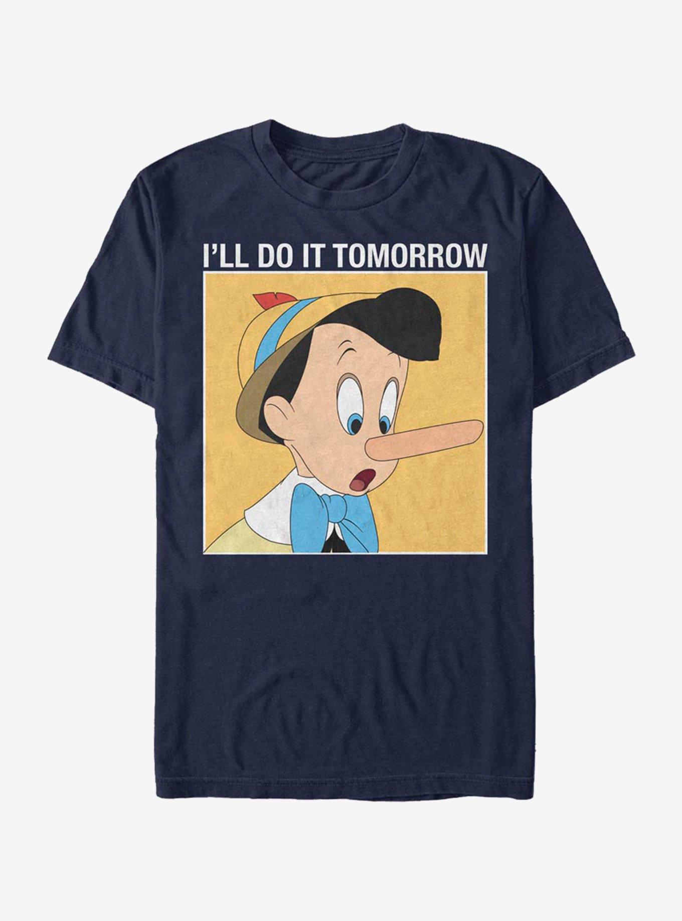 Disney Pinocchio Do It Tomorrow T-Shirt, NAVY, hi-res