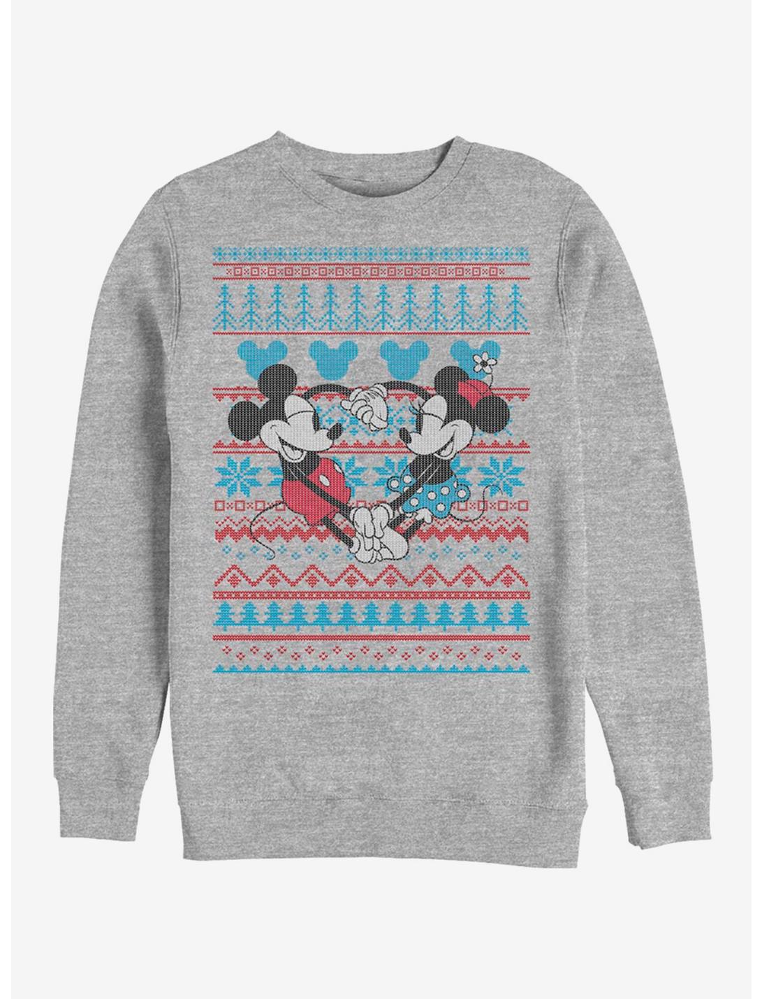 Disney Mickey Mouse & Minnie Sweater Sweatshirt, ATH HTR, hi-res