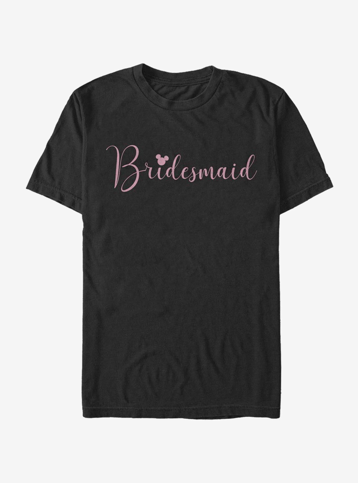 Disney Mickey Mouse Disney Bridesmaid T-Shirt, BLACK, hi-res