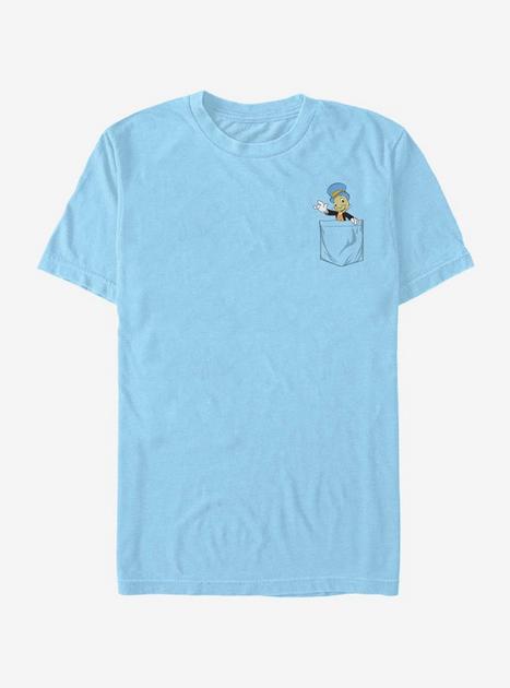 Disney Pinocchio Jiminy Faux Pocket T-Shirt - BLUE | BoxLunch