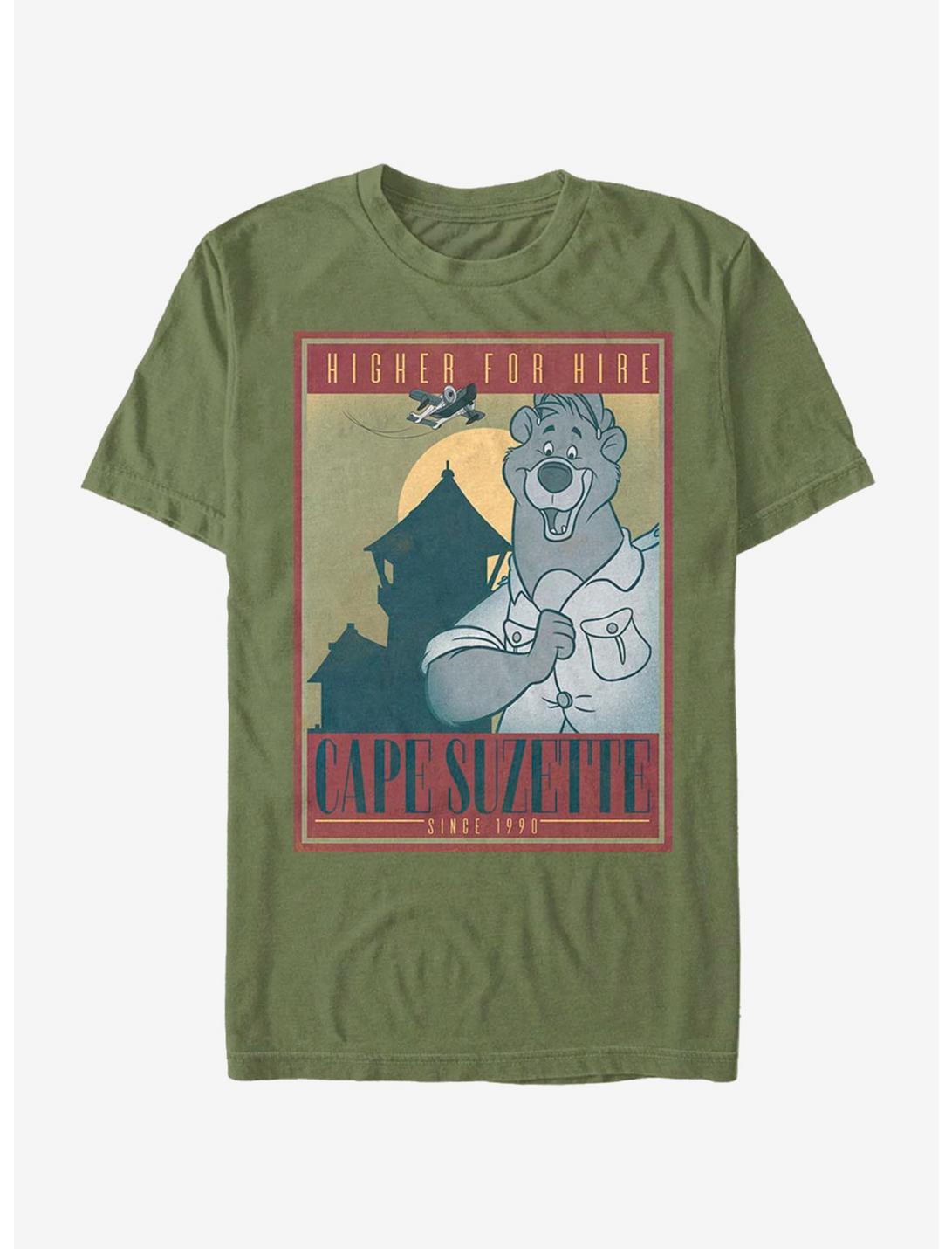 Disney TaleSpin Cape Suzette Poster T-Shirt, MIL GRN, hi-res
