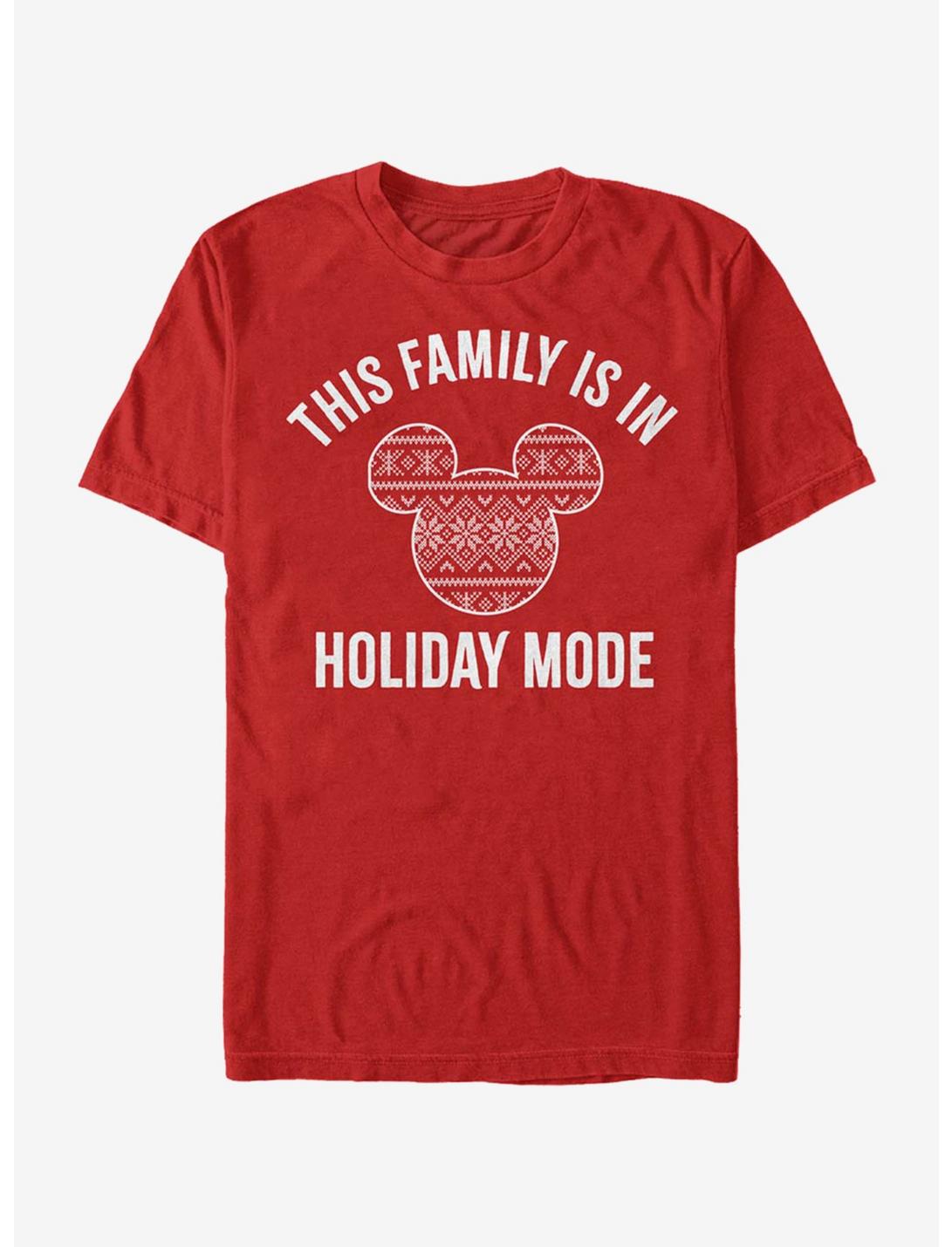 Disney Mickey Mouse Family Holiday Mode T-Shirt, RED, hi-res