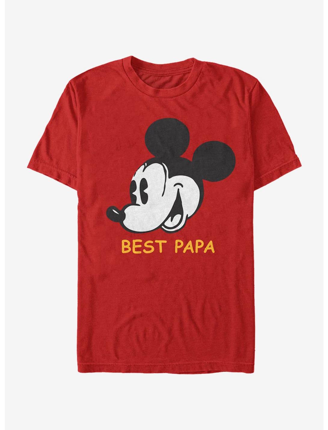 Disney Mickey Mouse Best Papa T-Shirt, RED, hi-res