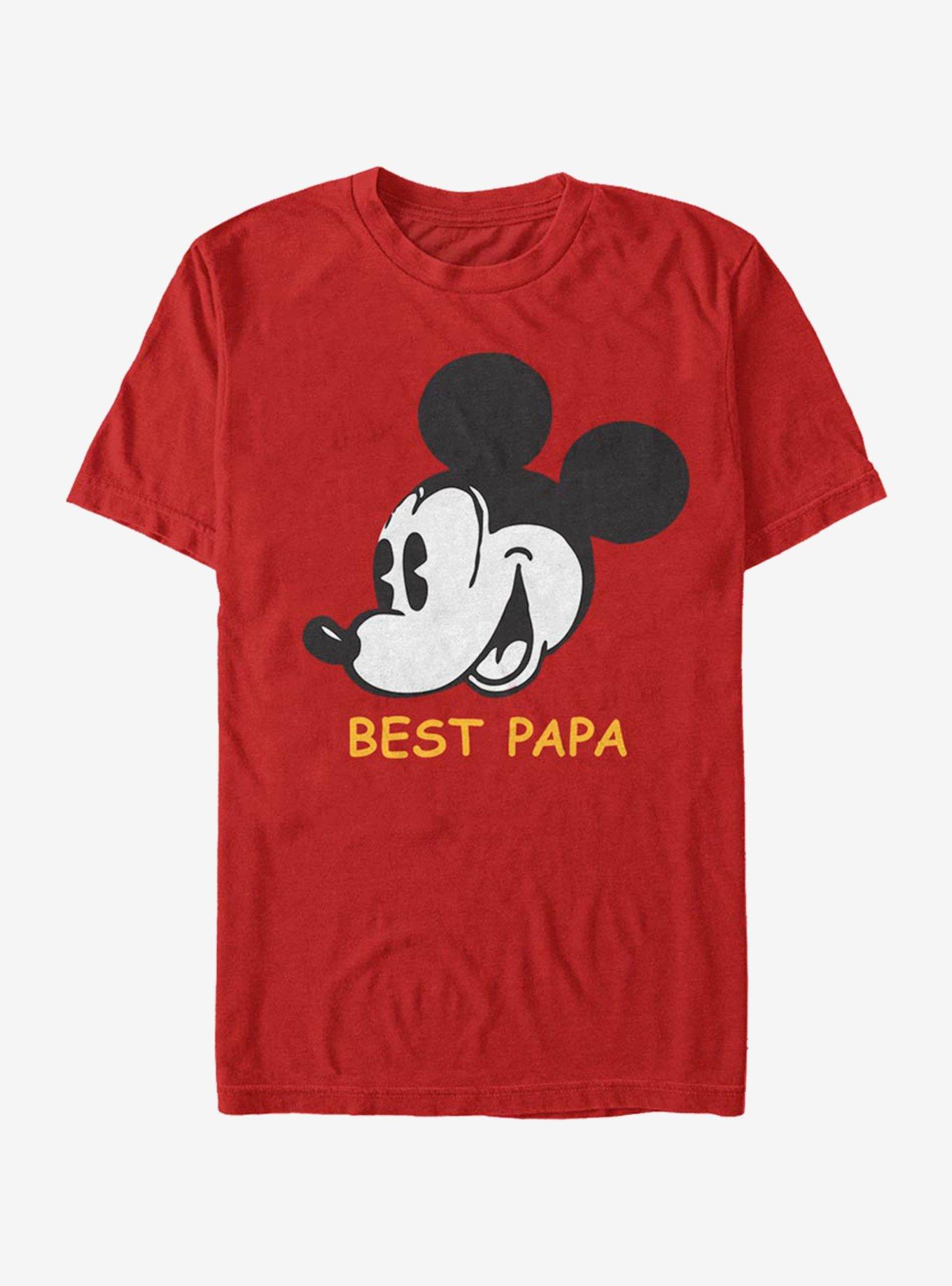 Disney Mickey Mouse Best Papa T-Shirt, RED, hi-res
