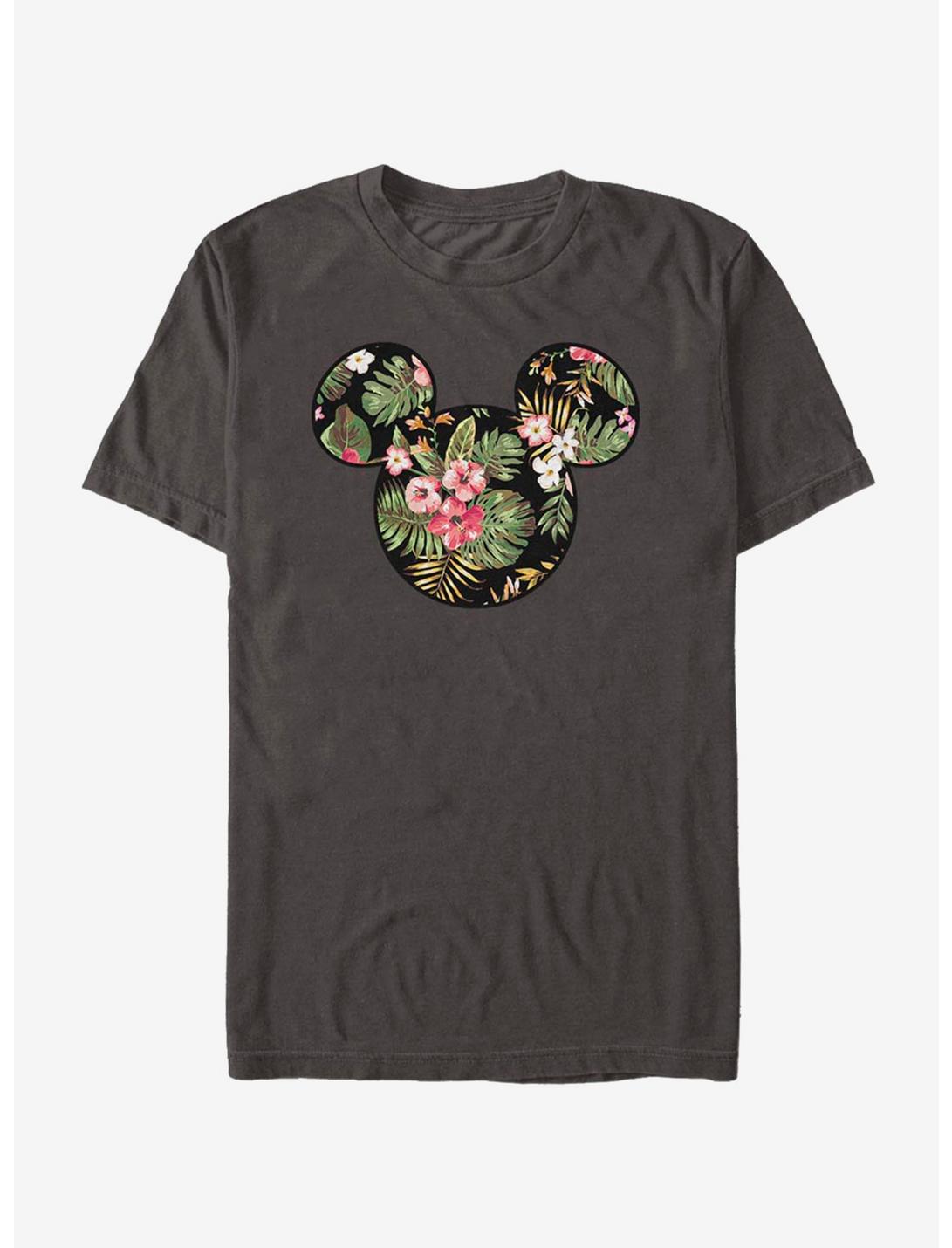 Disney Mickey Mouse Floral Mickey T-Shirt, CHARCOAL, hi-res