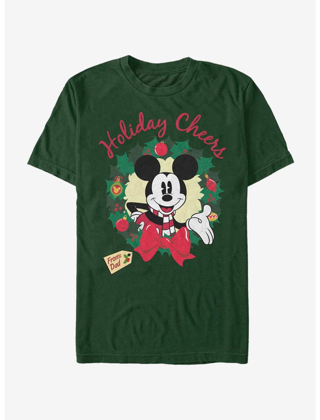 Disney Mickey Mouse Holiday Cheer Dad T-Shirt, FOREST GRN, hi-res