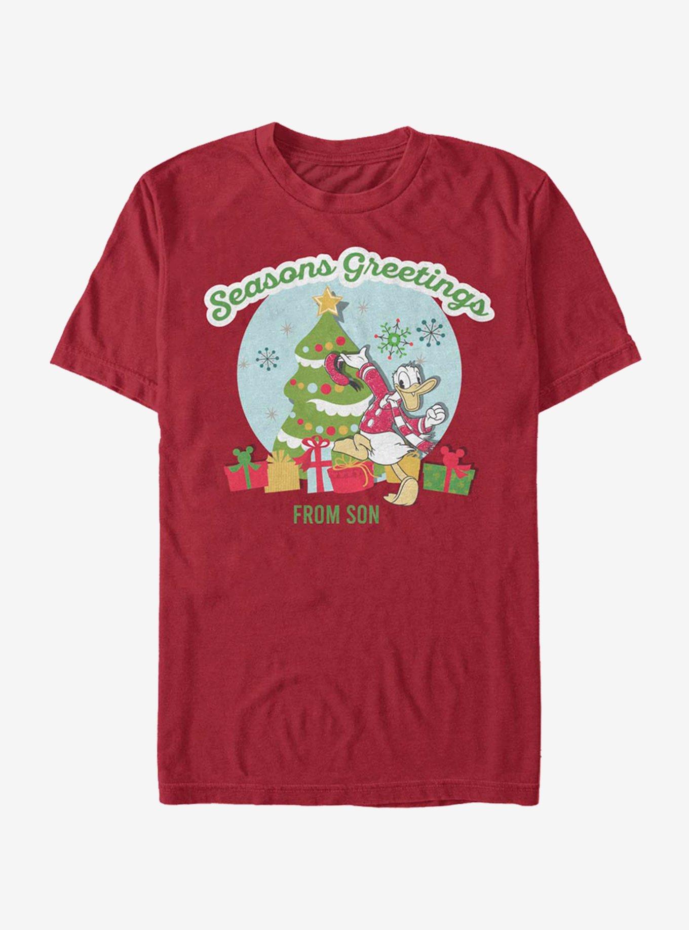Disney Mickey Mouse Greetings From Son T-Shirt - RED | BoxLunch