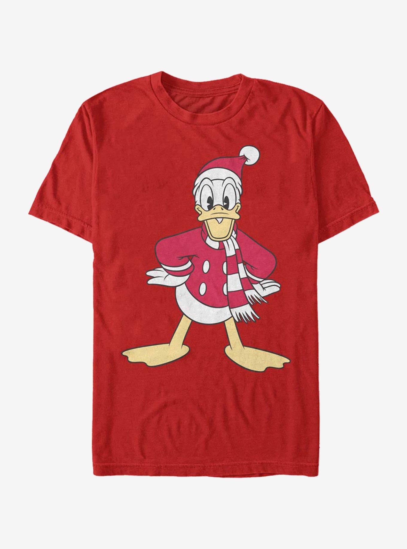 Disney Mickey Mouse Donald Hat T-Shirt, RED, hi-res