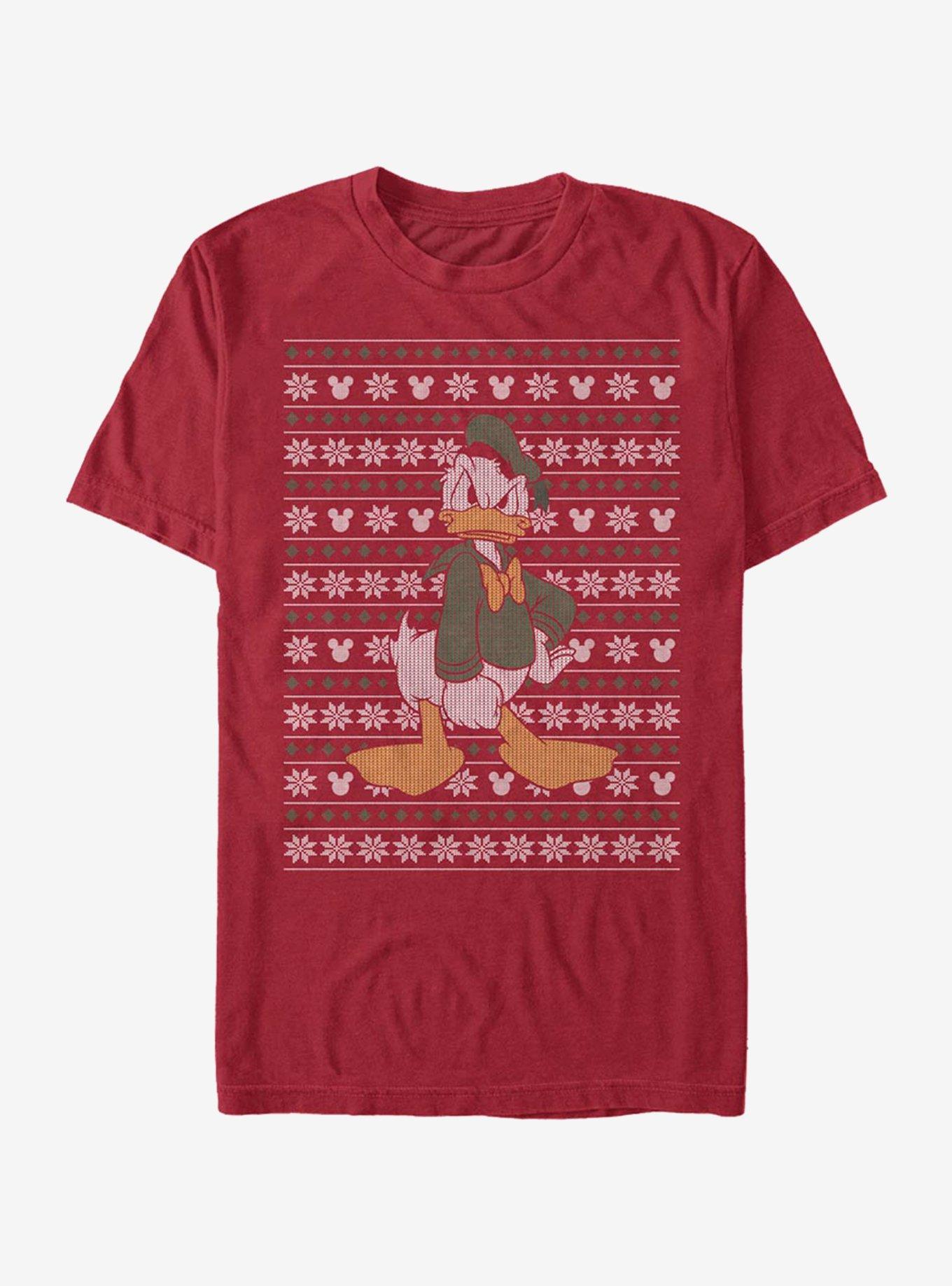 Disney Mickey Mouse Donald Sweater T-Shirt, CARDINAL, hi-res
