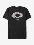 Disney Mickey Mouse Glove Heart T-Shirt, BLACK, hi-res