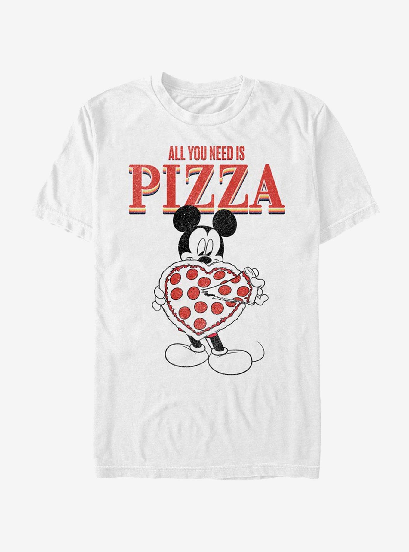Disney Mickey Mouse All You Need Is Pizza T-Shirt, , hi-res