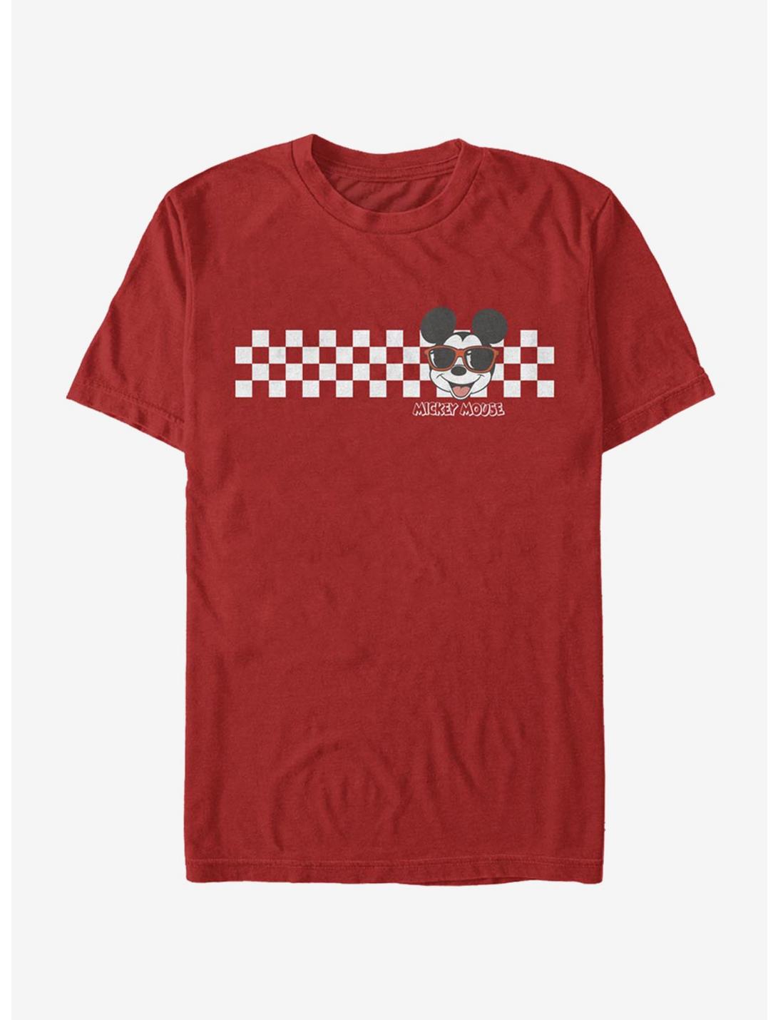 Disney Mickey Mouse Checkers T-Shirt, RED, hi-res