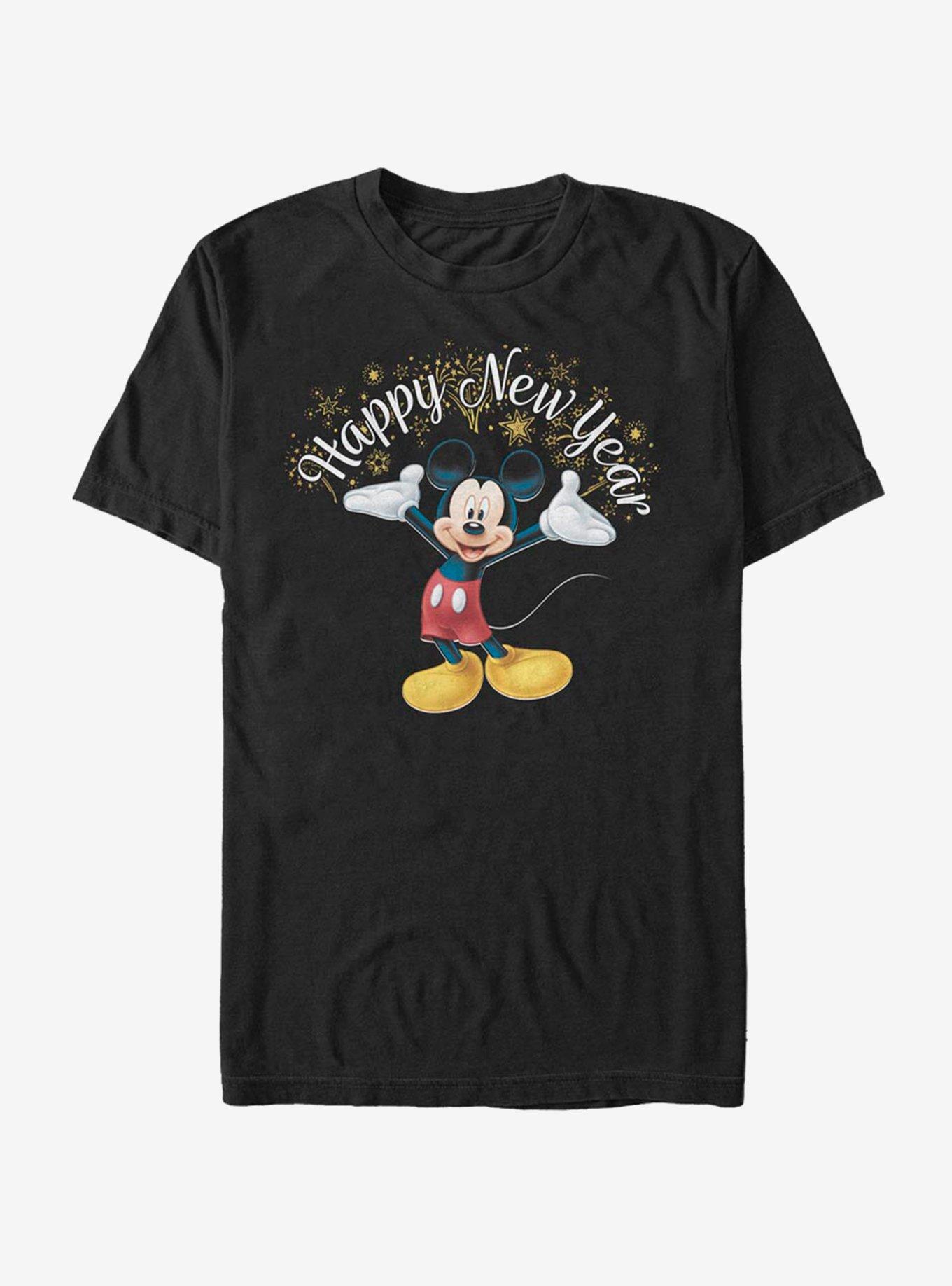 Disney Mickey Mouse Happy New Year T-Shirt, BLACK, hi-res