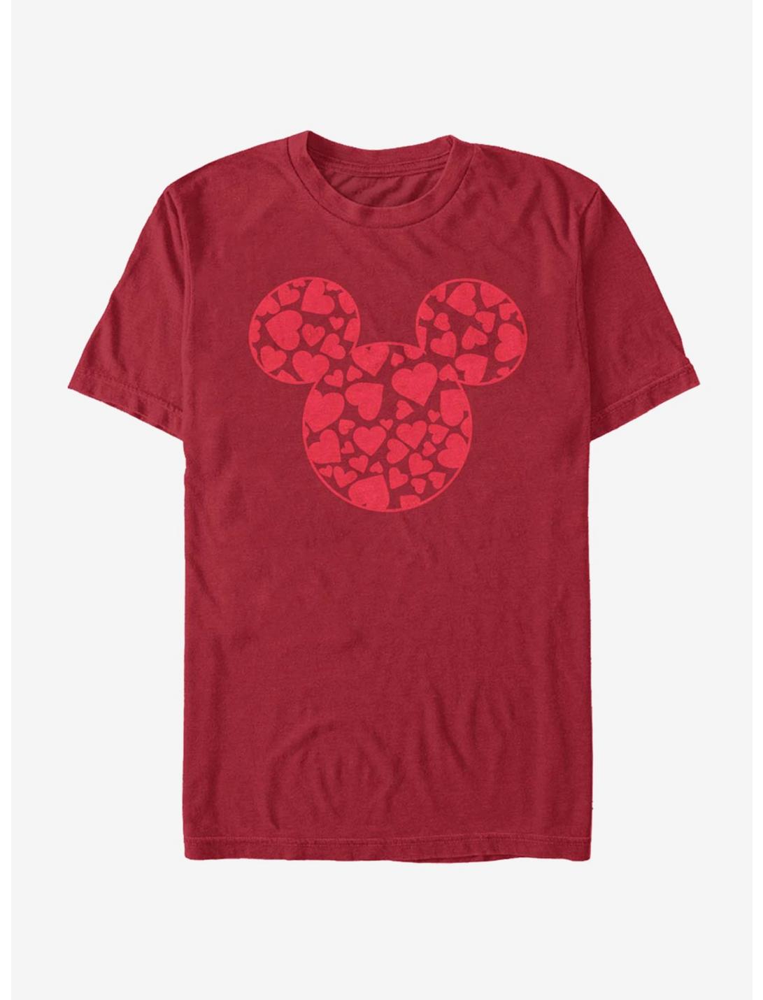 Disney Mickey Mouse Hearts Fill T-Shirt, CARDINAL, hi-res