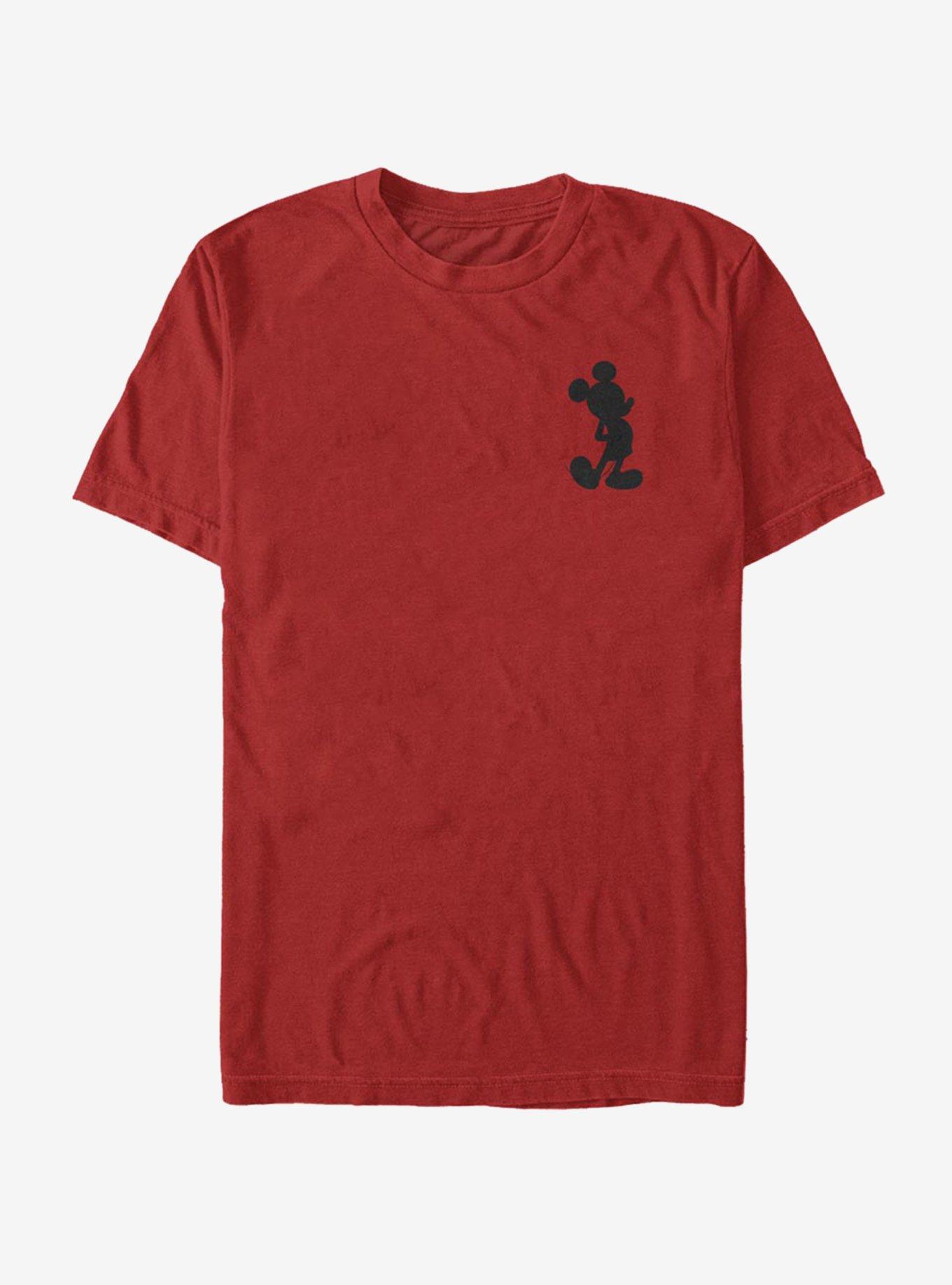 Disney Mickey Mouse Silhouette T-Shirt, RED, hi-res
