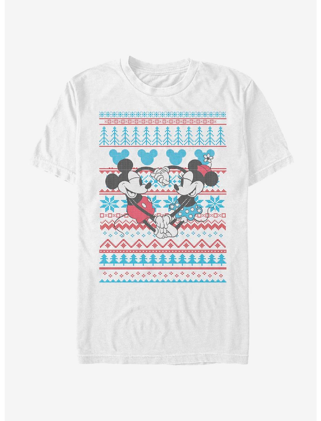 Disney Mickey Mouse & Minnie Sweater T-Shirt, WHITE, hi-res