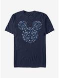 Disney Mickey Mouse Ear Snowflakes T-Shirt, NAVY, hi-res