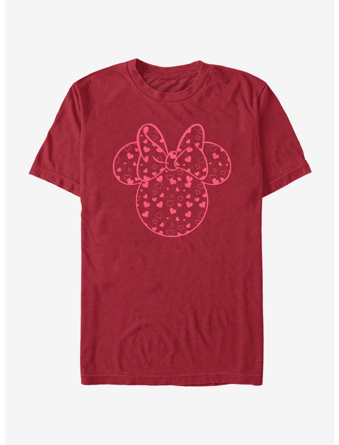 Disney Mickey Mouse Minnie Hearts Fill T-Shirt, CARDINAL, hi-res