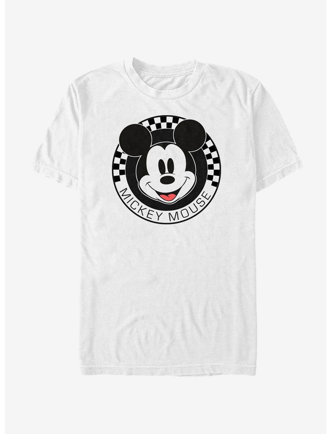 Disney Mickey Mouse Checkered T-Shirt, WHITE, hi-res